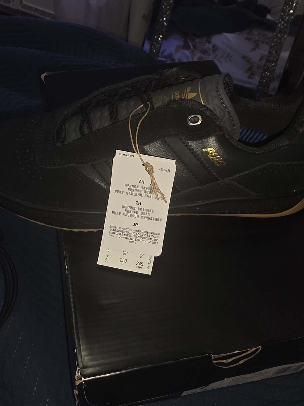adidas Puig Black Suede Men’s Sneaker with Gum Outsole